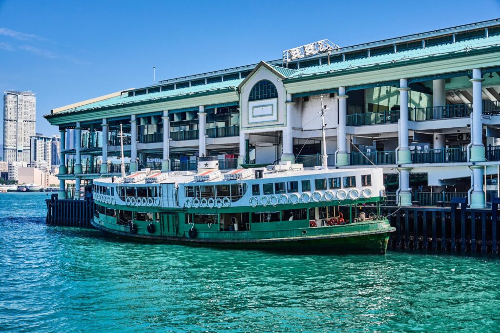 Star Ferry crossing Victoria Harbour in Hong Kong