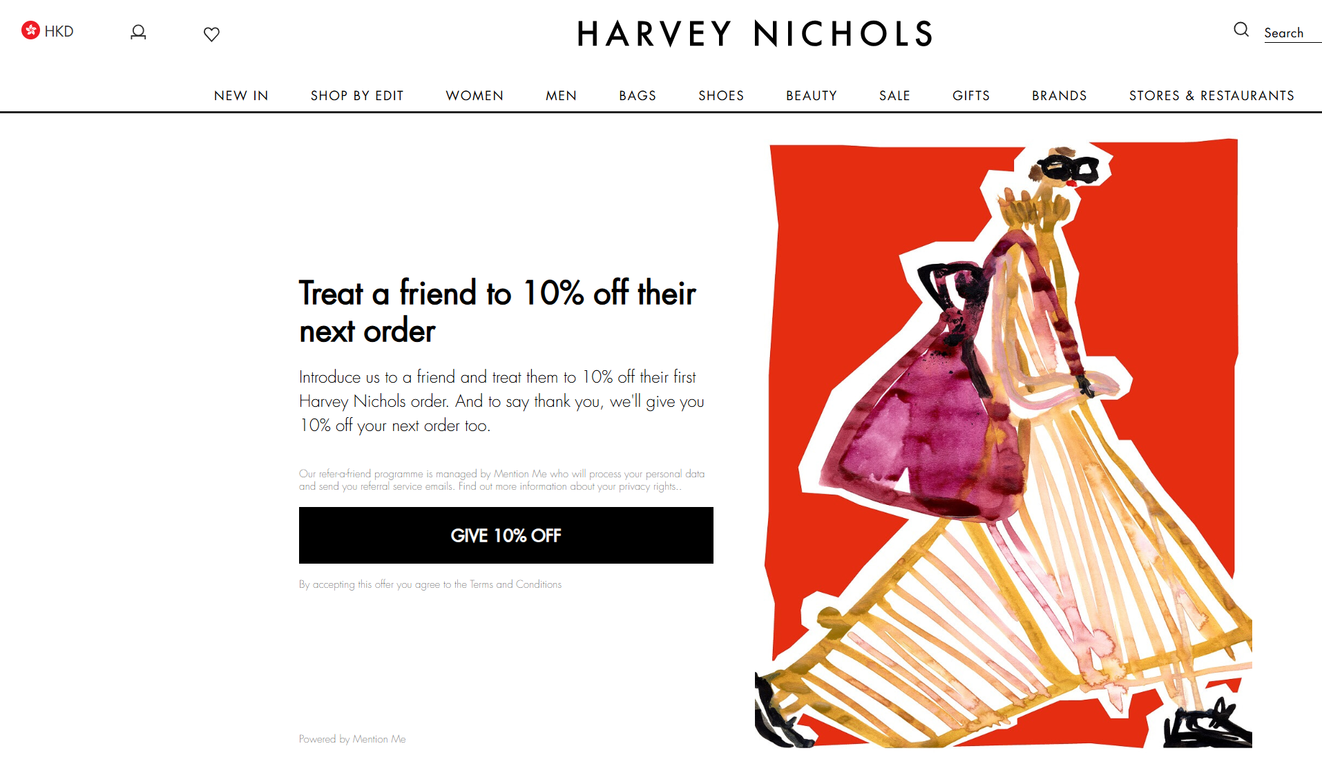 Harvey Nichols refer a friend