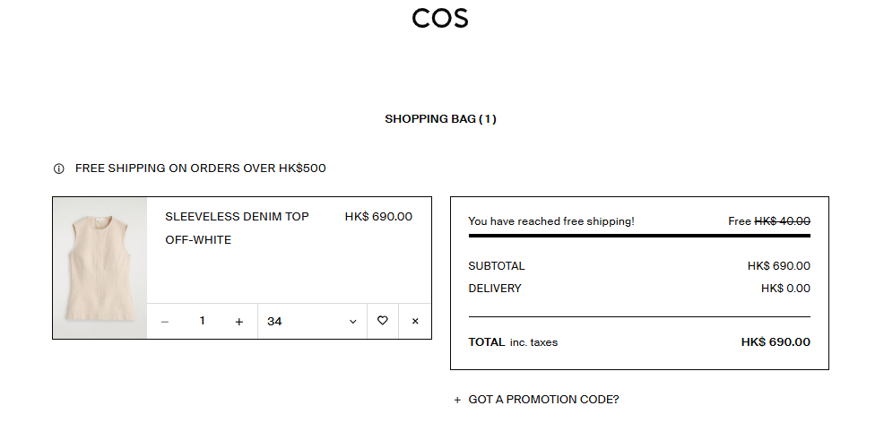 COS Promotion Code