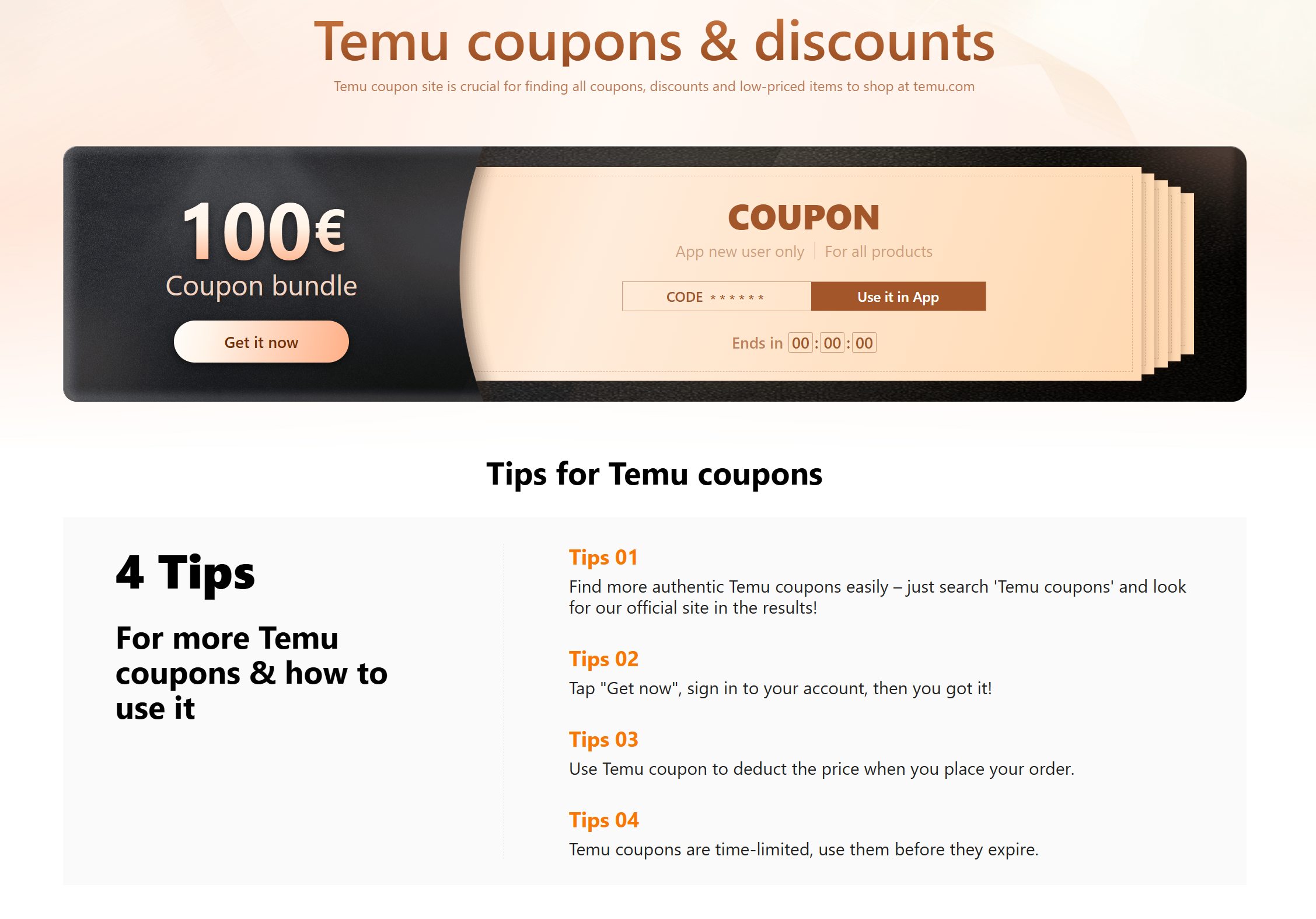 Temu Coupon