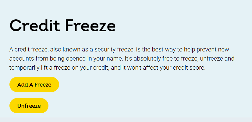 TransUnion Credit Freezes